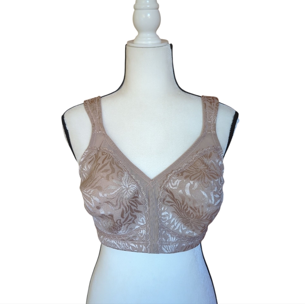 Wingslove Full Coverage Non Padded Wireless Minimizer Bra 40D Tan Brown